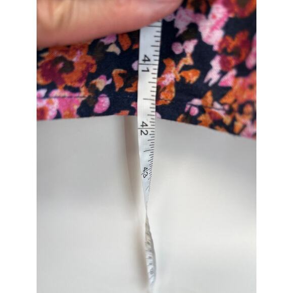 Terra & Sky Womens 3W(24W-26W) DarkNavy DitsyGarden Belt/Pockets Casual Dress - Picture 9 of 10